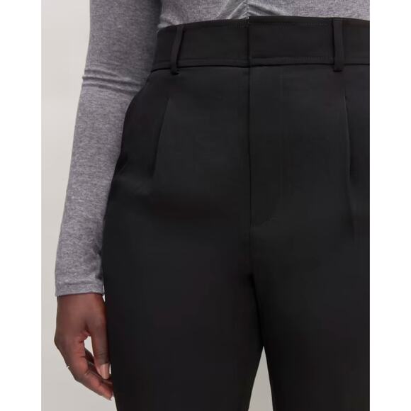 Everlane Japanese GoWeave Way-High Tapered Pant Black Women 6 NWT - Picture 4 of 14